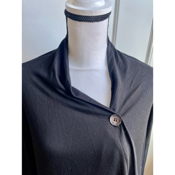 Bobeau Black Draped Cardigan Jacket - Size M - Picture 5 of 7